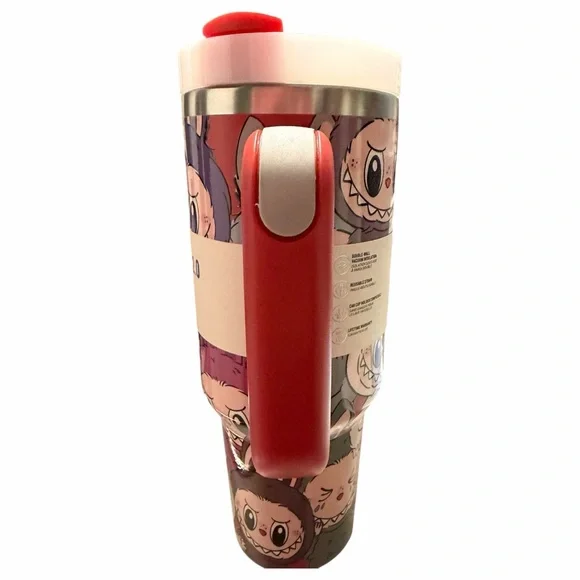 Stanley Labubu Monster Custom Graphic 40oz Quencher H2.0 Insulated Tumbler